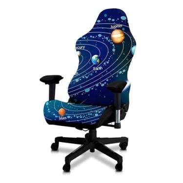 Imagem de Kitegrese Capa de cadeira de jogos à prova de gatos extensível – Capas resistentes a arranhões para cadeiras de corrida/escritório, protetor de tecido premium para animais de estimação, ajuste