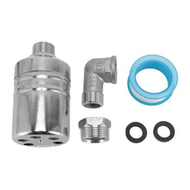 Imagem de Aramox Válvula Automática de Enchimento de Bóia, Válvula de Controle de Nível de água Com Cotovelo de 1/2in para Fonte de Piscina, Aço Inoxidável Totalmente Externo de Fontes, Tanques