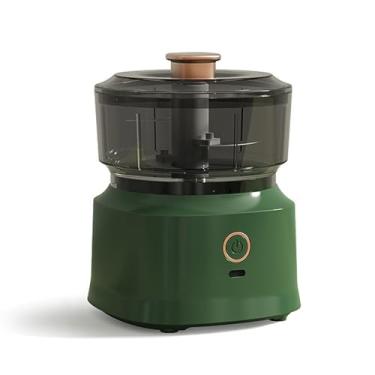 Imagem de Processador de alimentos, cortador elétrico de alimentos de 350 ml com lâmina de aço inoxidável e recarregável por USB, mini cortador para comida de bebê e uso familiar (verde)