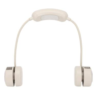 Imagem de TOPINCN Ventilador do Pescoço, Ventilador Portátil Portátil para Mulheres e Homens, 3 Velocidades Ajustáveis Pendurando Em Torno do de Colar fã Pessoal Tranquilo e Sem Lâmina (Bege)