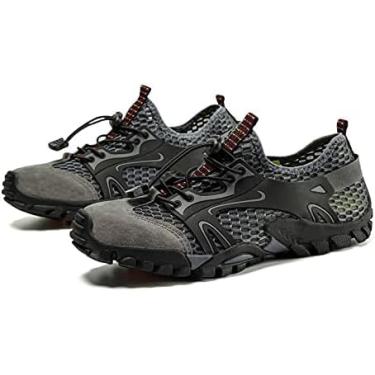 Imagem de Sapatos De Caminhada Para Caminhada, Sapatos De Caminhada Para Caminhada Para Homens E Mulheres, Sapatos De Caminhada Leves E Casuais De Malha Respirável, Para Escalada De Trekki, Black, 42 EU