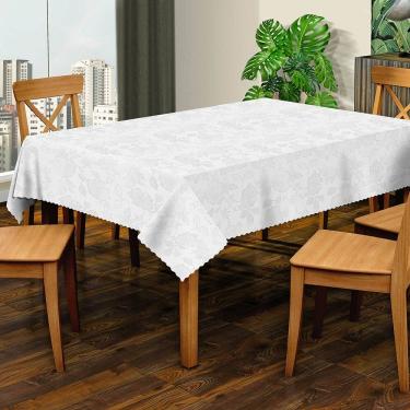 Imagem de Toalha de Mesa Térmica 138X200cm Jacquard Salehtex Branca