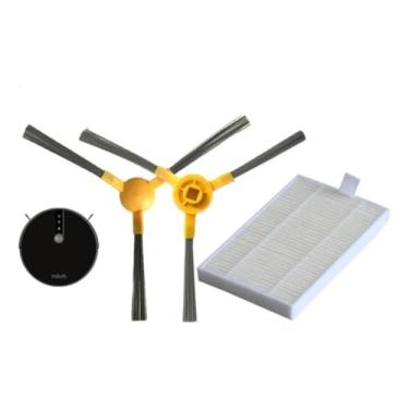 Imagem de Kit de Reposição KBM Smart 500 e 700, Liectrox C30B, 2 Escovas Laterais e 1 Filtro HEPA Robô Aspirador