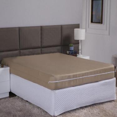 Imagem de Capa De Colchão Queen 30Cm Zíper Protetor Malha Lisa 1 Peça - Ametista