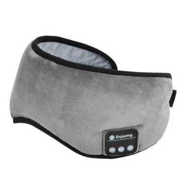 Imagem de Mascara Dormir Bluetooth Fone Ouvido Tapa Olho Sono Relax - Ab Midia