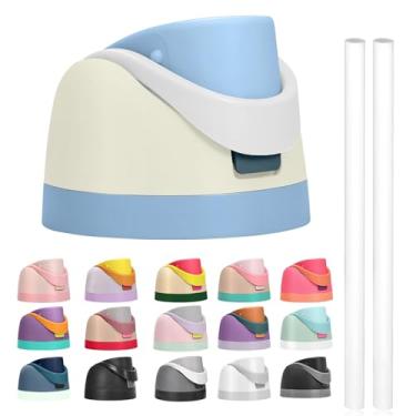 Imagem de A tampa de substituição contém canudos para garrafa de água Owala Freesip, compatível com tampa e tampa Owala, acessórios premium para garrafas de 473 ml, 680 g, 946 ml, 1134 g, à prova de vazamento