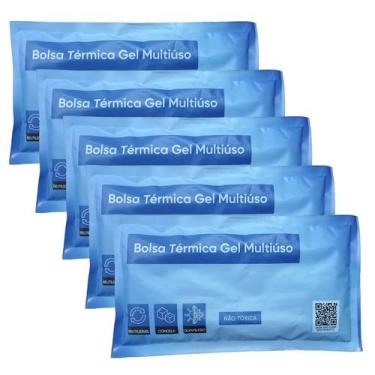 Imagem de Bolsa Gelo Térmica Gel Quente Fria Compressa Mercur 5 Unid
