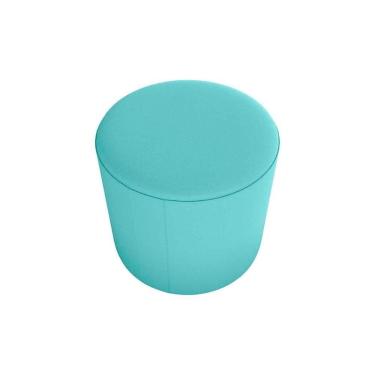 Imagem de Puff Banqueta Redondo Luxo Copenhage Matrix Veludo Verde Menta