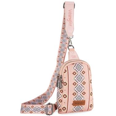 Imagem de Wrangler Bolsa tiracolo feminina pochete para viagens, Vintage-aztec-rosa, Tendência