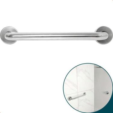 Imagem de Barra De Apoio 40cm Inox 304 Polido Alça De Segurança Corrimão Acessib