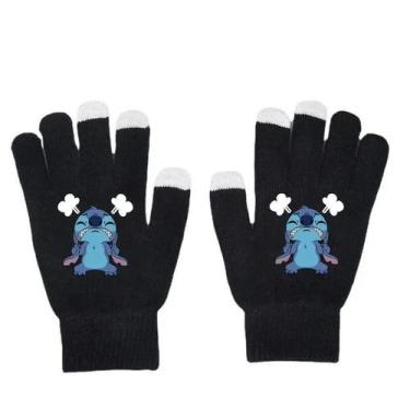 Imagem de Gorro E Luvas Unissex Disney Stitch De Tricô Com Tela Sensível Ao Toqu