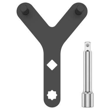 Imagem de UKQRRTC Ferramenta de elevação do braço de controle inferior, ferramenta de remoção de braço de controle inferior automotivo de liga de aço, ferramenta de remoção de bucha de braço de controle para