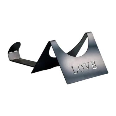 Imagem de KiBcsLic Suporte para vinho de mesa Suporte para vinho de metal decorativo para armazenamento para exibição para adega Despensa Mesa de jantar Cozinha, Preto