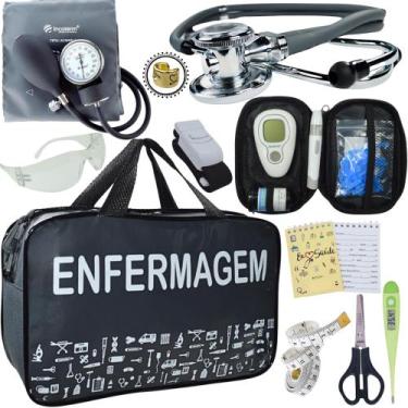 Imagem de Kit Enfermagem + Aparelho Medidor Glicose Completo Premium - Love Saud