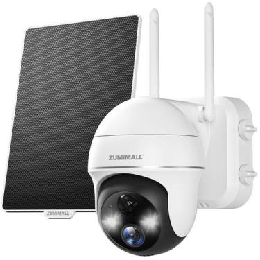 Imagem de Câmera de segurança ZUMIMALL 360 PTZ Outdoor 2K Solar 3MP Night