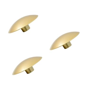 Imagem de Kit 3 Puxador Orion 33X20Mm Zen Dourado Fosco Zp1883.955.