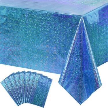 Imagem de Toalhas de mesa de plástico, pacote com 8, Iridescence Shiny, 137x274c