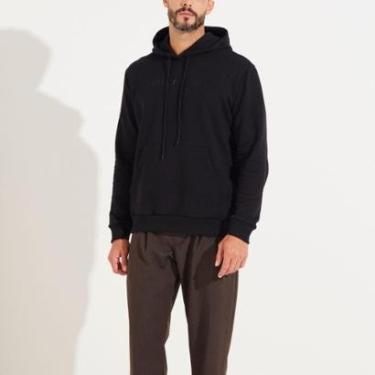 Imagem de Blusa Moleton Fórum Preto Com Capuz-Masculino