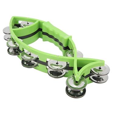 Imagem de Mingzhe Jingles de Fileira Dupla Em Forma de Peixe, Instrumento Musical de Percussão para Crianças, Material Abs, Brinquedo Educacional de Jardim de Infância (verde)