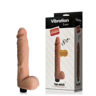 Imagem de Pênis Realístico 8.4 Lure Com Escroto E Vibração Multivelocidade Brinquedo Sexual DI-018