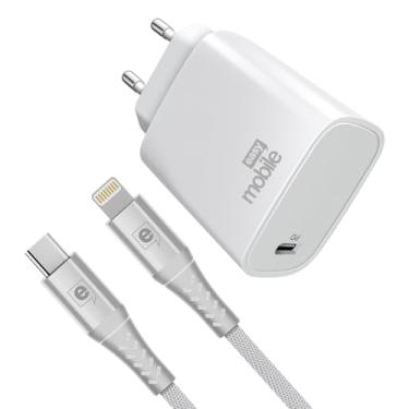 Imagem de Kit Carregador 25W Power Delivery com Cabo USB-C Lightning Certificado MFi 1,5m Easy Mobile, Compatível com iPhone 11/12/13/14, iPad, Branco