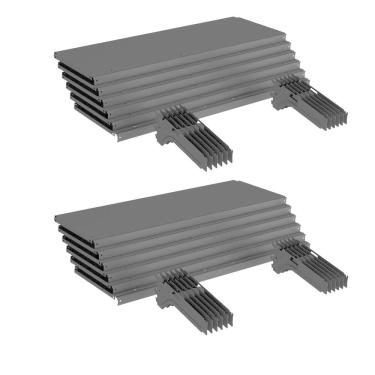 Imagem de Kit 12 Bandejas Gondola Ponta FIT 40 Preto 12X 30x78 Sp Etiq