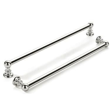 Imagem de khtumeware Pacote com 5 puxadores de armário de níquel polido central de 12 polegadas (305 mm) para gavetas, penteadeira, alça de banheiro