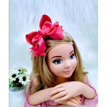 Imagem de Laço Belli Bico de Pato Rosa para Cabelo - no-brand