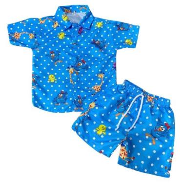 Imagem de Conjunto Mauricinho Galinha Pintadinha - Camisa E Bermuda - Pequenos E