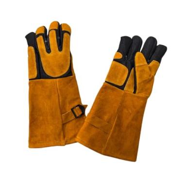Imagem de WeiLaiKeQi Luvas para Manuseio de Animais, Luvas para Cães e Gatos Resistentes ao Calor e a Mordidas para Jardinagem, Preto Amarelo