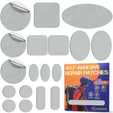 Imagem de Kit de remendo de reparo de jaqueta, fita de reparo tenaz para equipamentos externos, adesivos de tecido autoadesivos para roupas, remendo de tecido de nylon Ripstop impermeável para jaqueta