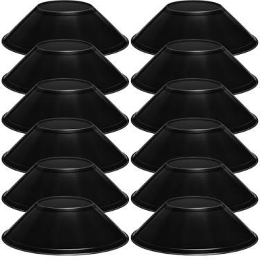 Imagem de wlilupah 12 Pçs Mini Cones de Futebol para Agilidade Esportiva Disco Cones Treinamento para Exercícios de Agilidade Esportes Futebol Basquete Futebol Basquetebol Exercícios (Preto)