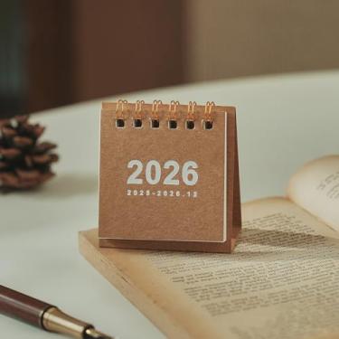 Imagem de Mini calendário de mesa 2025-2026 - funciona de julho de 2025 a dezembro de 2026, calendários pequenos de mesa em pé para escritório em casa, escola