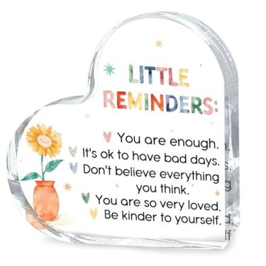 Imagem de Presentes motivacionais inspiradores, pequenos lembretes You are Enough, buquê transparente acrílico escritório placa decorativa de mesa para amigas, enfermeira, professora, conselheira, chefe