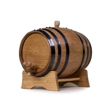 Imagem de Barril de envelhecimento de carvalho de 5 litros, barril de uísque de madeira, cervejeiro doméstico de barril de vinho, destilador, máquina de mina e envelhecimento de coquetel, barril de carvalho