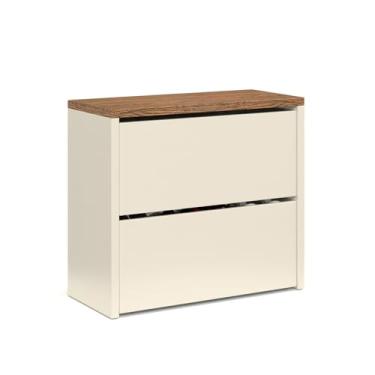 Imagem de Sapateira Organizadora 2 Portas Basculante (MEL - OFF WHITE/FREIJÓ)