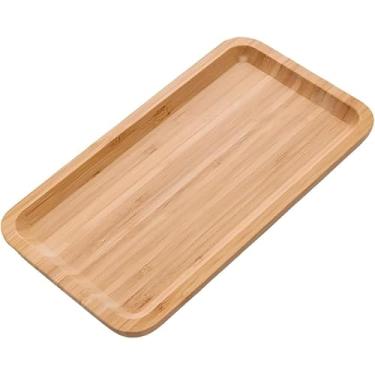 Imagem de Petisqueira Retangular em Bambu, 26cm, Prato para Servir, Formato Retangular