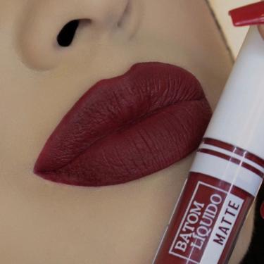 Imagem de Batom Líquido Matte Mahav Cor Grená