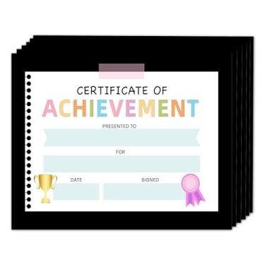 Imagem de Certificado de Realização, Certificados de Jardim de Infância Presentes de Prêmio para Crianças Estudantes, Suprimentos de Decorações de Cerimônia de Diploma de Graduação Escolar, Pacote com 25