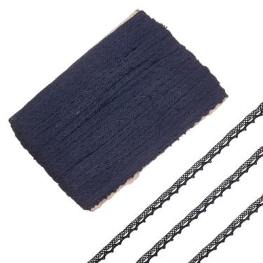 Imagem de letsinstyle Acabamento de borda de renda de algodão de crochê de 25 metros, fita vintage bordada de tricô bordado para artesanato embalagem de itens, decoração de casamento nupcial