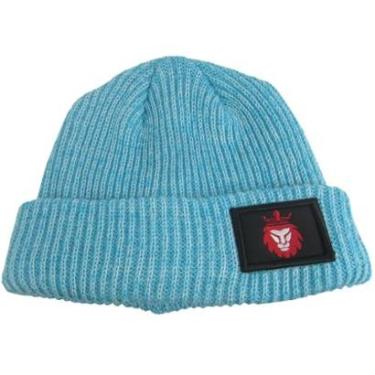 Imagem de Gorro Touca Lenhador Marinheiro Canelada Adulto Bordado Azul Bebe-Unissex