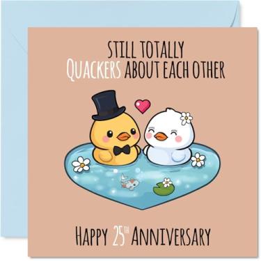 Imagem de Cartão de aniversário de 25 anos para mulheres e homens - Still Quackers About You - Cartão de feliz aniversário de 25 anos para esposa companheira namorado parceiro, cartões comemorativos de