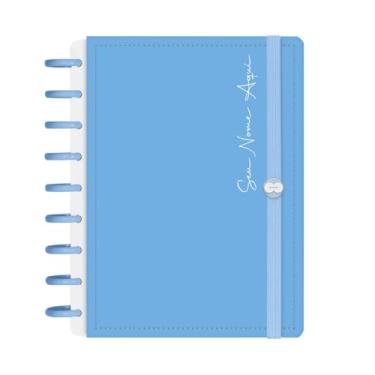 Imagem de Caderno De Disco Iscool Inteligente 140 Folhas Personalizado Solid Colors Azul Claro M+
