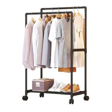 Imagem de Cabideiro De Roupas Arara Dupla Com Sapateira Ke Home