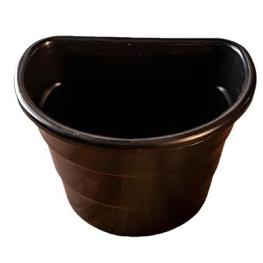 Imagem de Vasos de planta meia lua para parede jardim vertical 3,3 litros 15X15X22cm vaso jardim vertical resistente e durável(PRETO,5)