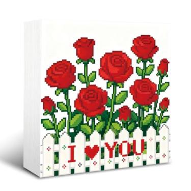 Imagem de Sinais de decoração de dia dos namorados, placa de caixa de madeira decorativa, decoração de dia dos namorados, decoração de mesa de sala de estar, arte de decoração de mesa, presente inspirador para