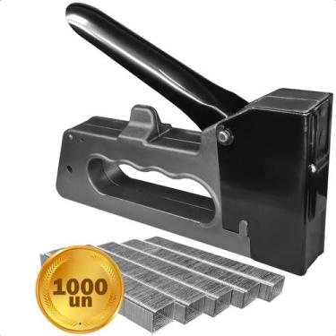Imagem de Grampeador Profissional Manual para Tapeçaria 1000 Grampos Ajuste de P