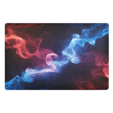 Imagem de STAYTOP Tapete de porta de gelo e fogo para entrada externa 81 x 50 cm, tapete de boas-vindas externo/interno, tapetes de banho fofos, capacho frontal antiderrapante para entrada, pátio, áreas de alto