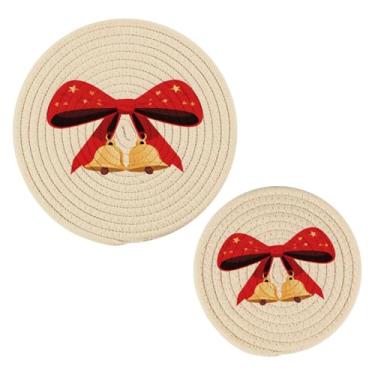 Imagem de Wassud Conjunto de trivet com ilustração vetorial plana para pratos quentes, suportes redondos de panela, almofadas quentes de algodão, porta-copos resistentes ao calor para decoração de cozinha