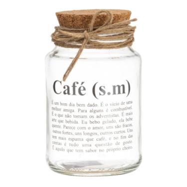 Imagem de Pote De Vidro Hermético 500ml Com Tampa De Rolha Para Armazenar Temperos, Biscoitos E Artesanato(Café)
